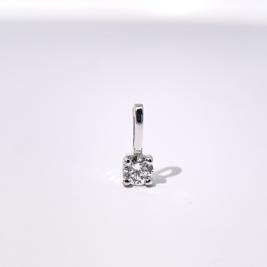 Schitterende ronde lab grown diamanten hanger van 925 zilver - Lab Jewels